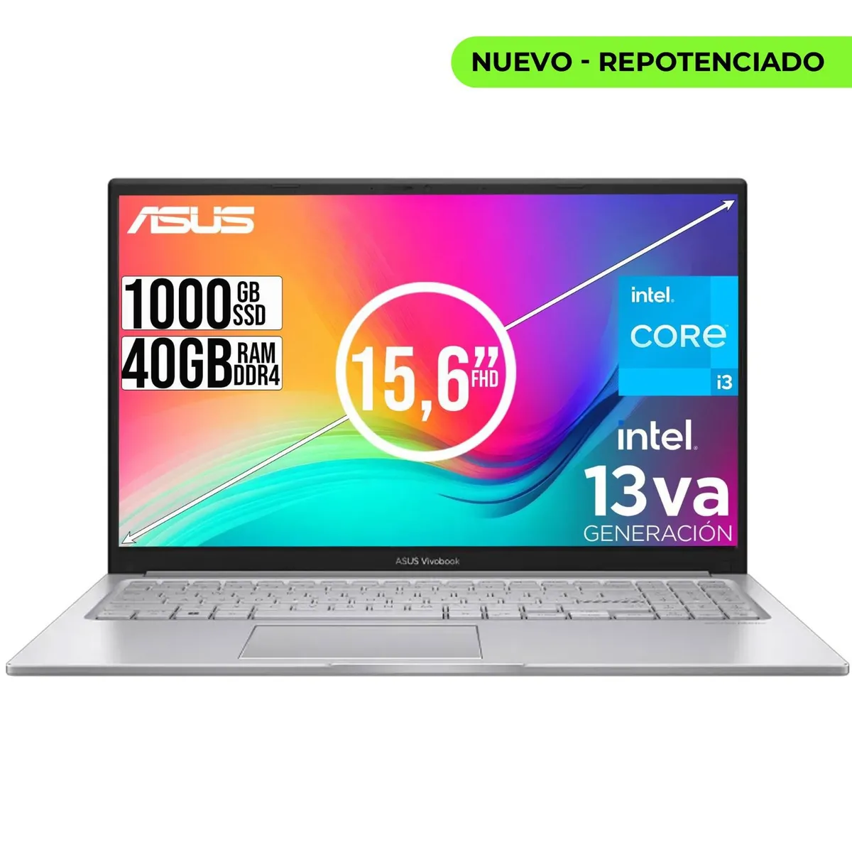 ASUS - PORTATIL ASUS VIVOBOOK INTEL CORE I3-1315U SSD 1TB RAM 40GB 15,6 FULL HD