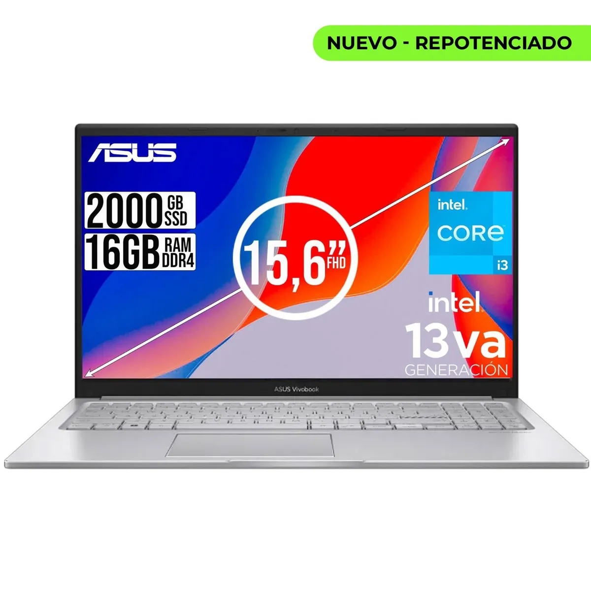 ASUS - PORTATIL ASUS VIVOBOOK INTEL CORE I3-1315U SSD 2TB RAM 16GB 15,6 FULL HD