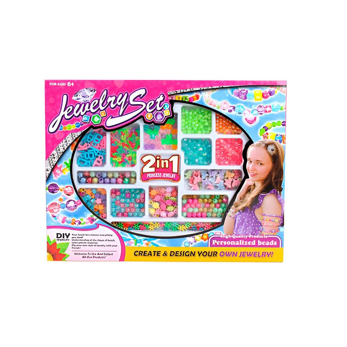 GENERICO - Set Kit Para Hacer Pulseras Niña Style Jewerly Multicolor