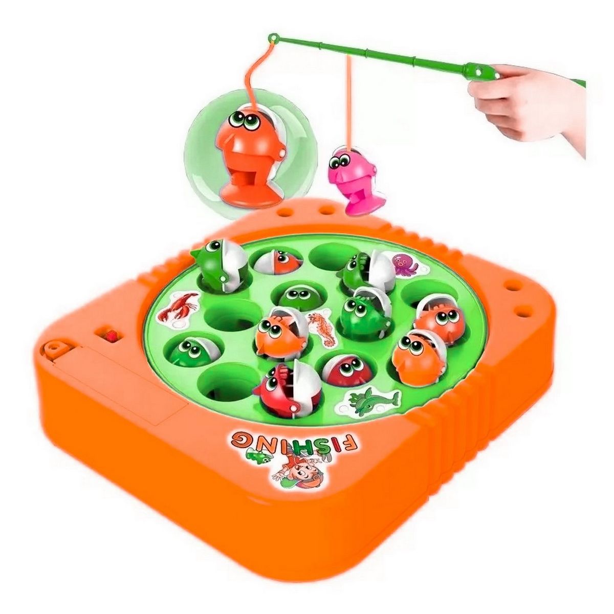 GENERICO - Juego De Pesca Iman Juguete Giratorio Juguete Niños +bateria