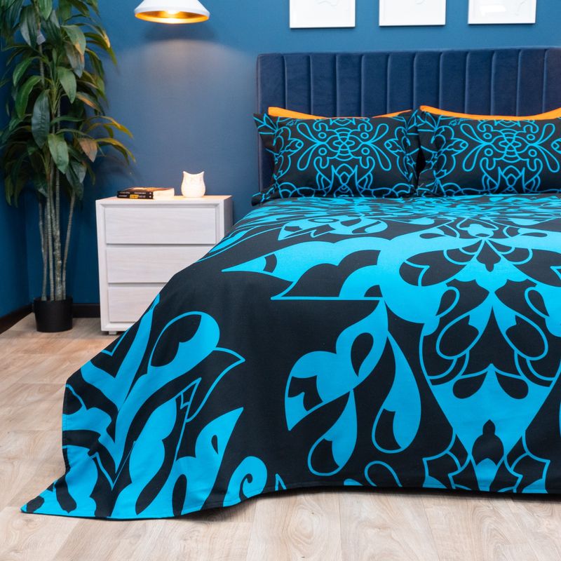 AMARE HOME - Duvet Cover Flora Satelital - Colección Ledania 3 Piezas Doble.