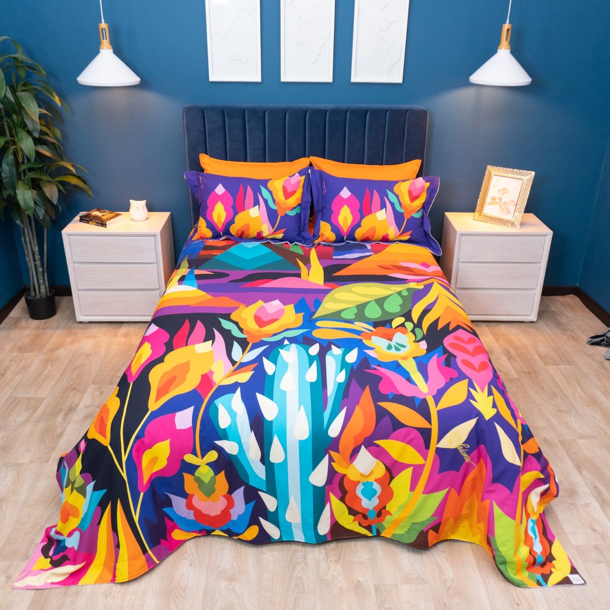 AMARE HOME - Duvet Cover Paisaje Ancestral - Colección Ledania 3 Piezas Queen.