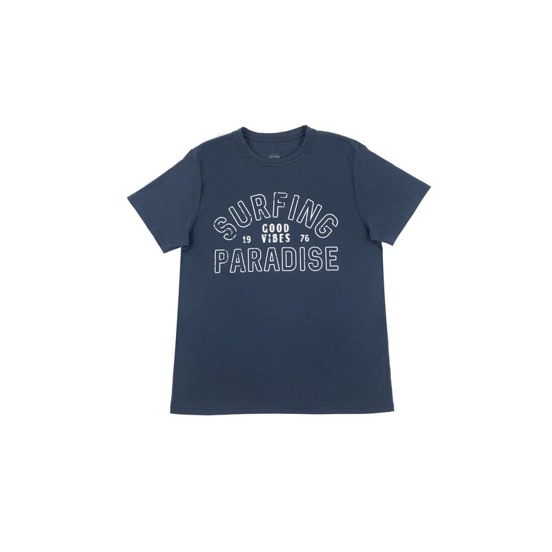 TENNIS - Camiseta azul de manga corta para hombre