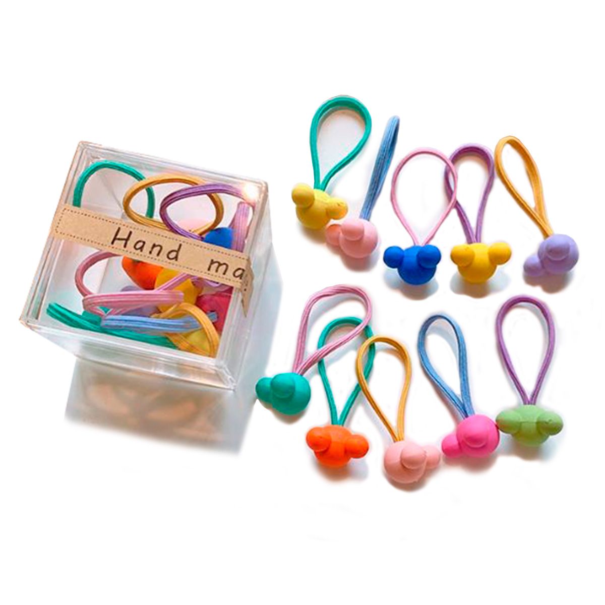 ENFANT'ASY - Banda Moña Caucho Cola Lazo Bamba Liga De Cabello Para Niñas