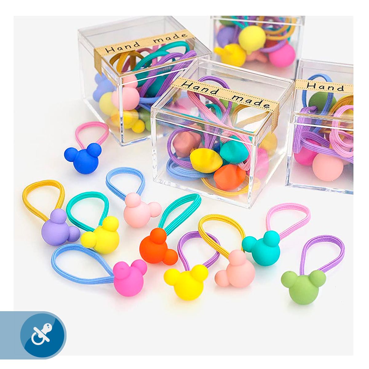 ENFANT'ASY - Banda Moña Caucho Cola Lazo Bamba Liga De Cabello Para Niñas