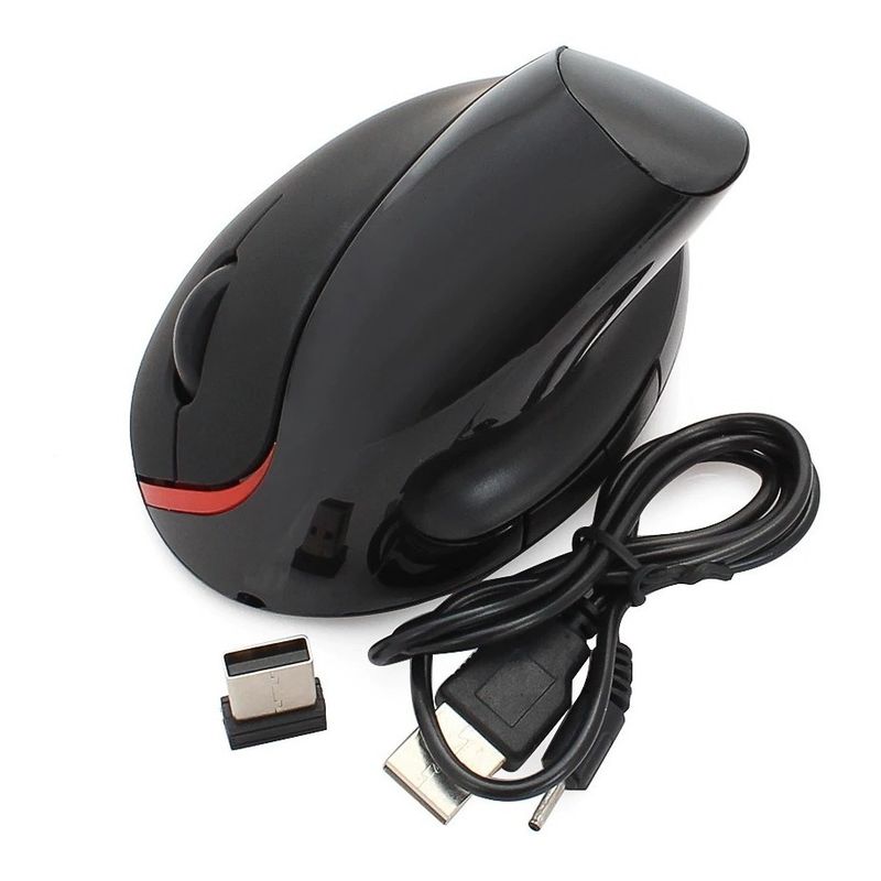 GENERICO - Mouse Inalámbrico Ergonómico Vertical Túnel Carpiano