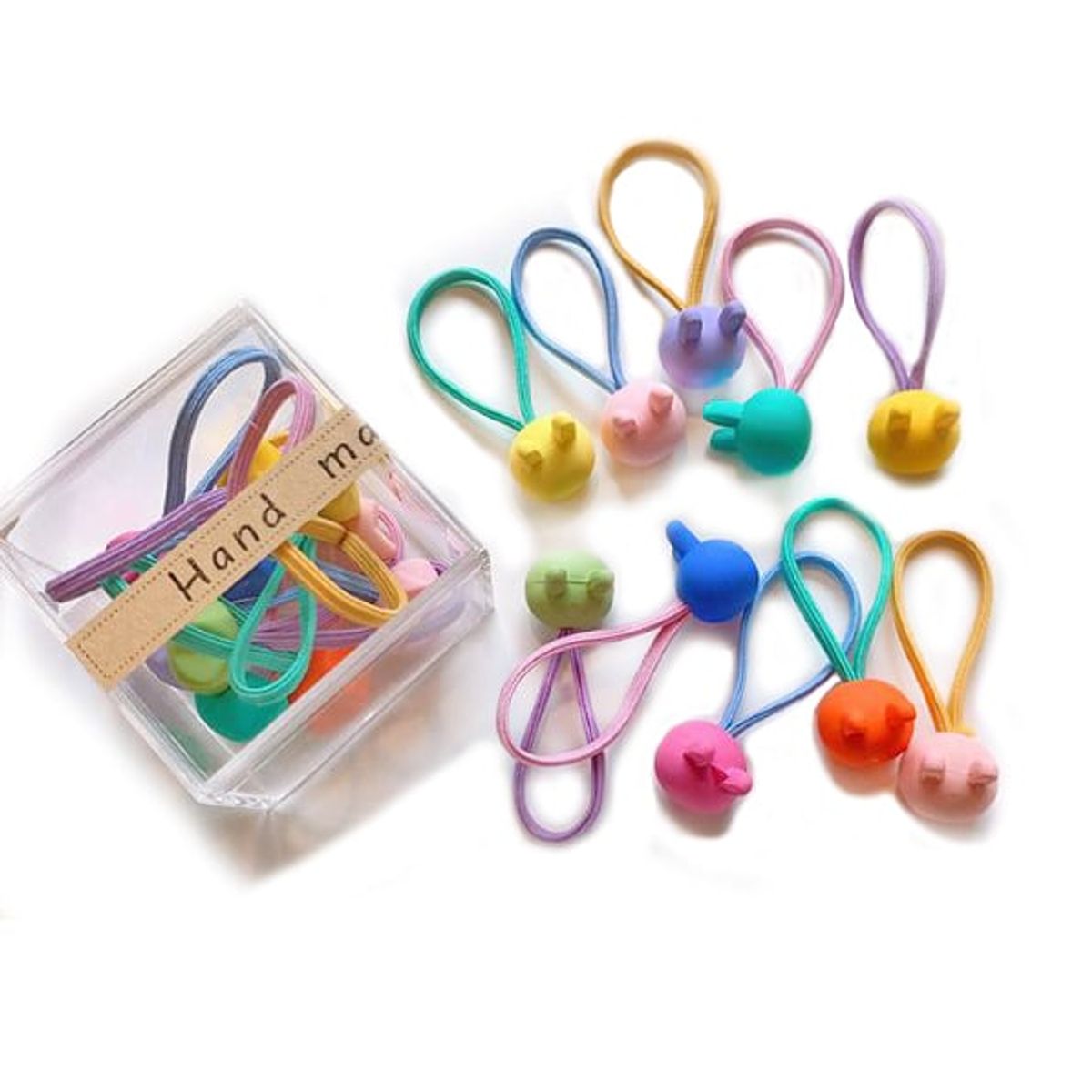 ENFANT'ASY - Banda Moña Caucho Cola Lazo Bamba Liga De Cabello Para Niñas