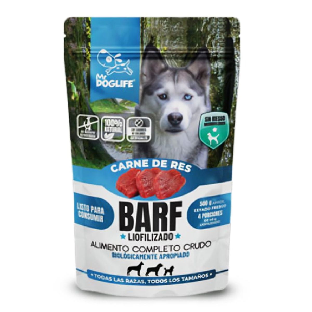 GENERICO - Alimento completo BARF liofilizado para perros - Carne