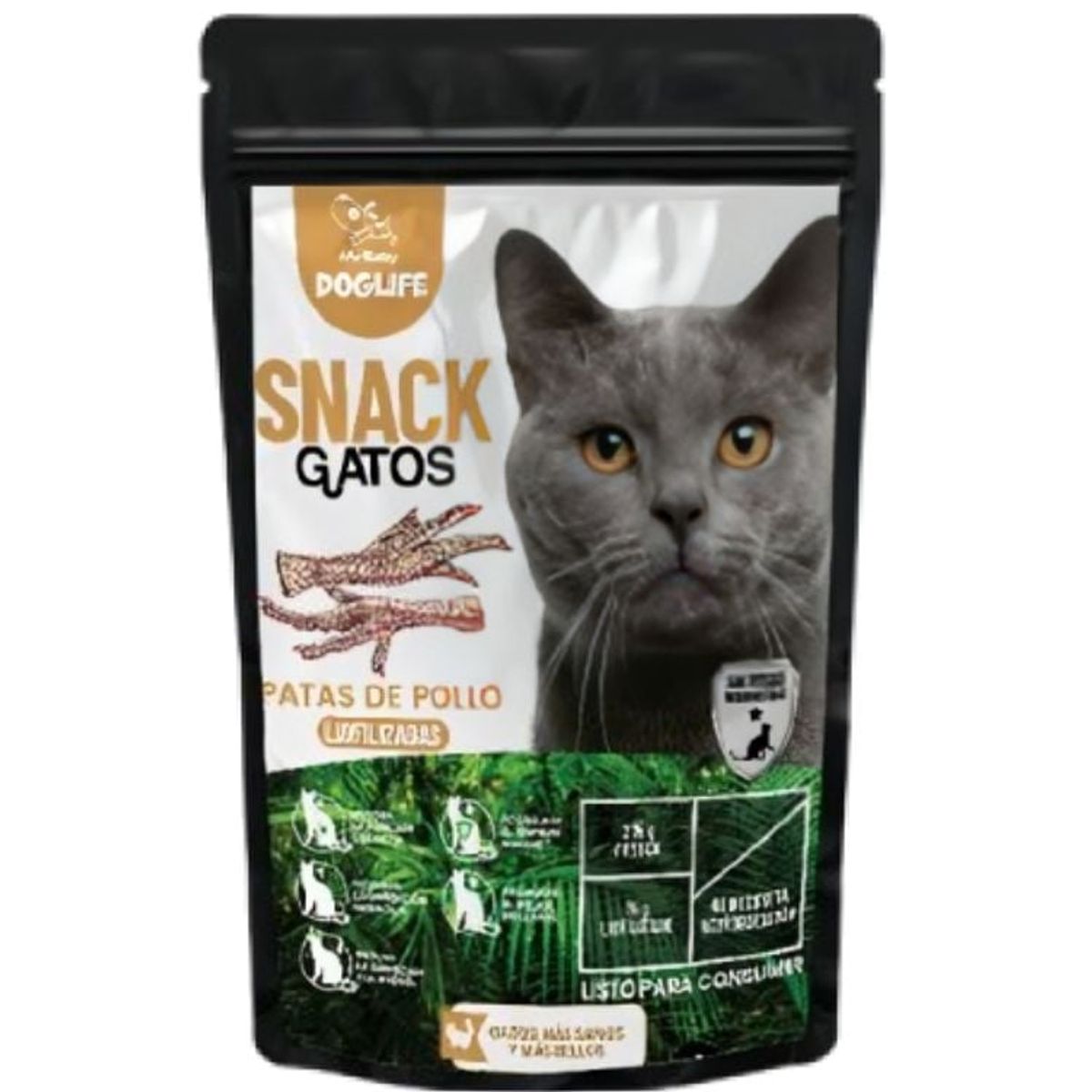 GENERICO - Snack liofilizado patas de pollo para Gatos