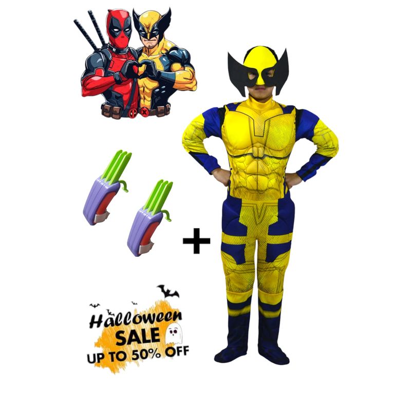 GENERICO - Disfraz Wolverine para niño talla 10