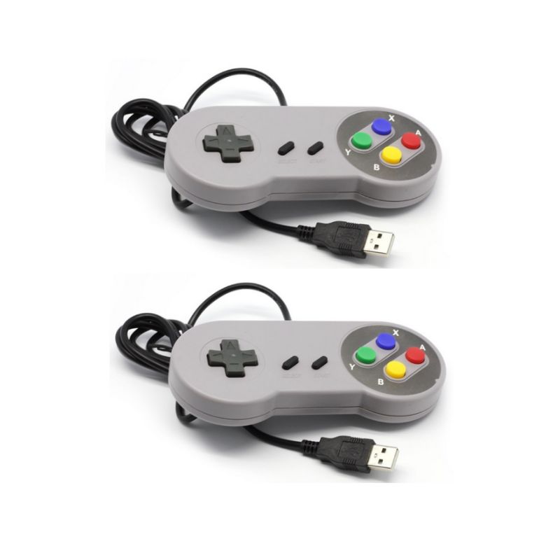 GENERICO - x2 Control Alámbrico USB Versión clásico para PC RaspBerry mac.