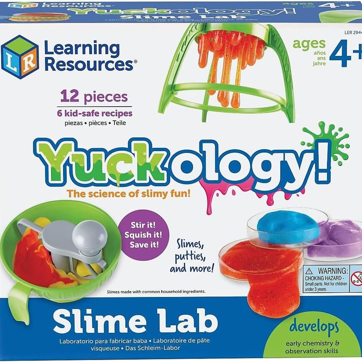 JUGANDO Y EDUCANDO - Set De Laboratorio Fábrica De Slime Para Niños Y Niñas
