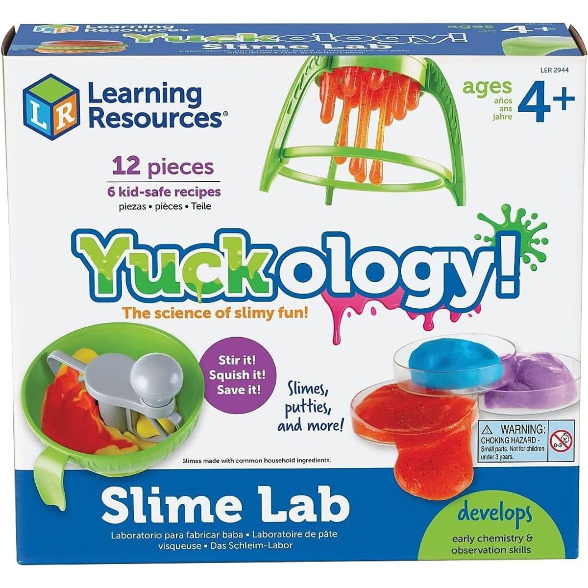 JUGANDO Y EDUCANDO - Set De Laboratorio Fábrica De Slime Para Niños Y Niñas