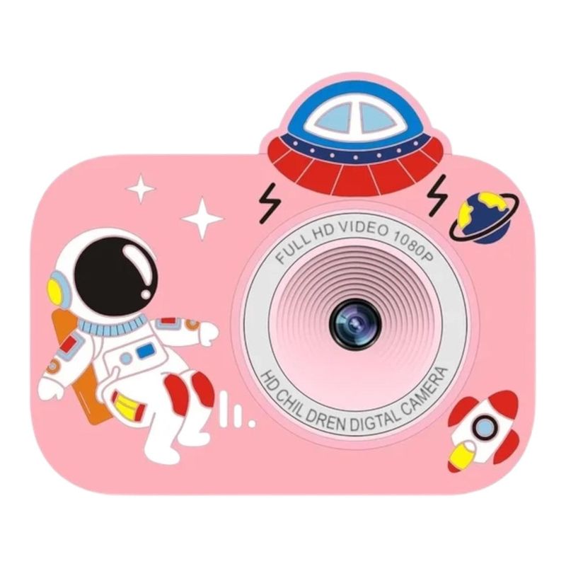 GENERICO - Cámara Digital Hd Para Niños Astronauta 2,0 Pulgadas Rosada
