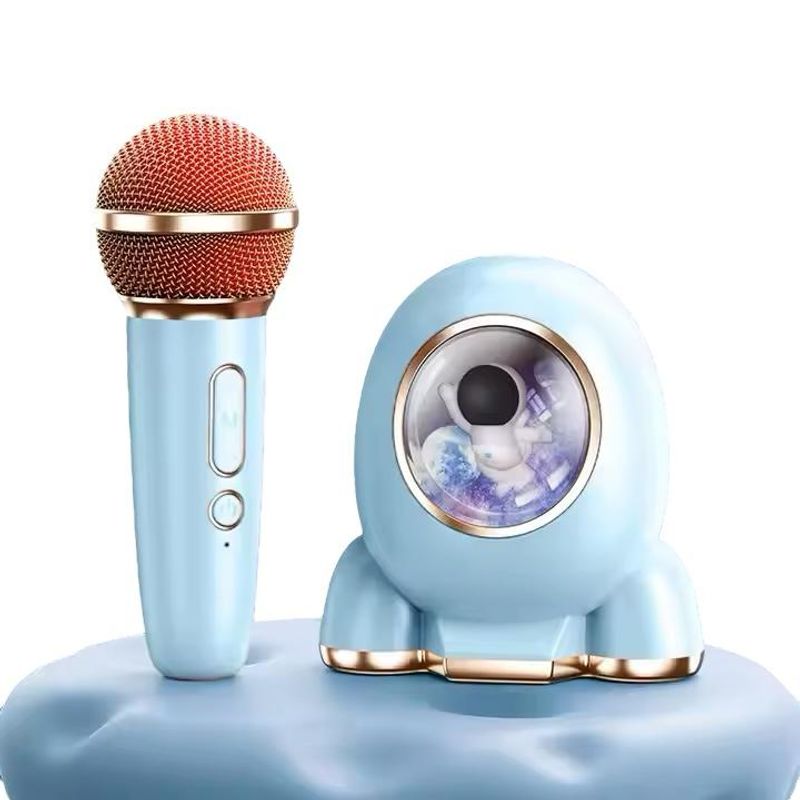 GENERICO - Parlante Karaoke Niños Bluetooth Mc-009 Inalambrico Azul