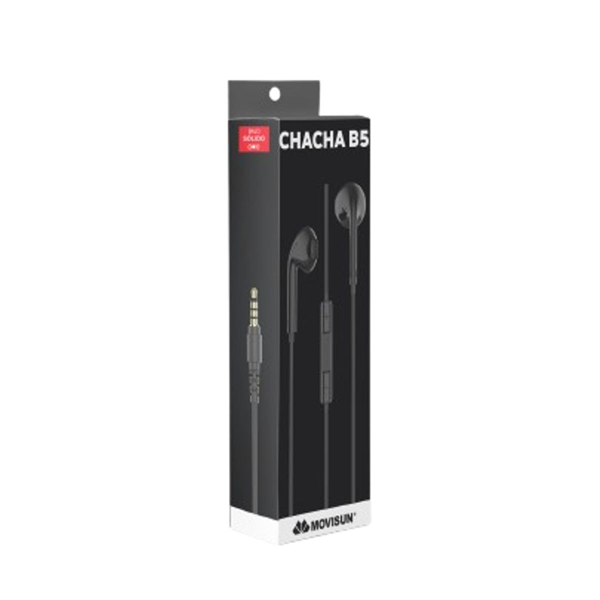 MOVISUN - Audífonos Manos Libres Movisun Chacha B5 Con Micrófono color negro
