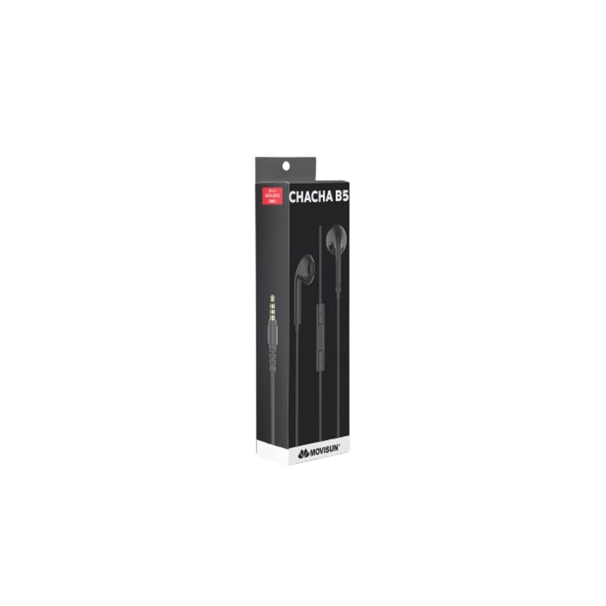 MOVISUN - Audífonos Manos Libres Movisun Chacha B5 Con Micrófono color negro