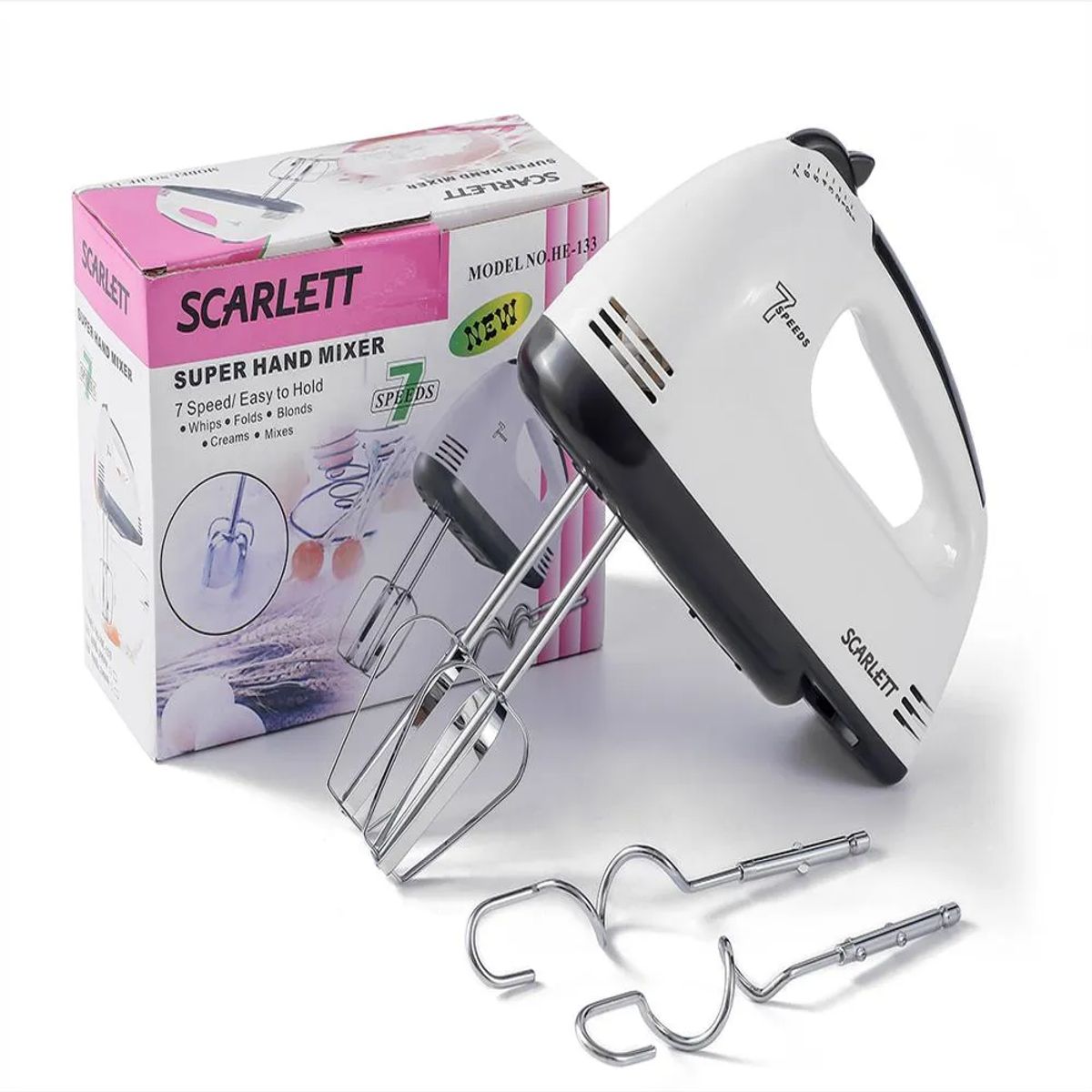 SCARLETT - Batidora De Inmersión Scarlett He-133 Blanca 260w