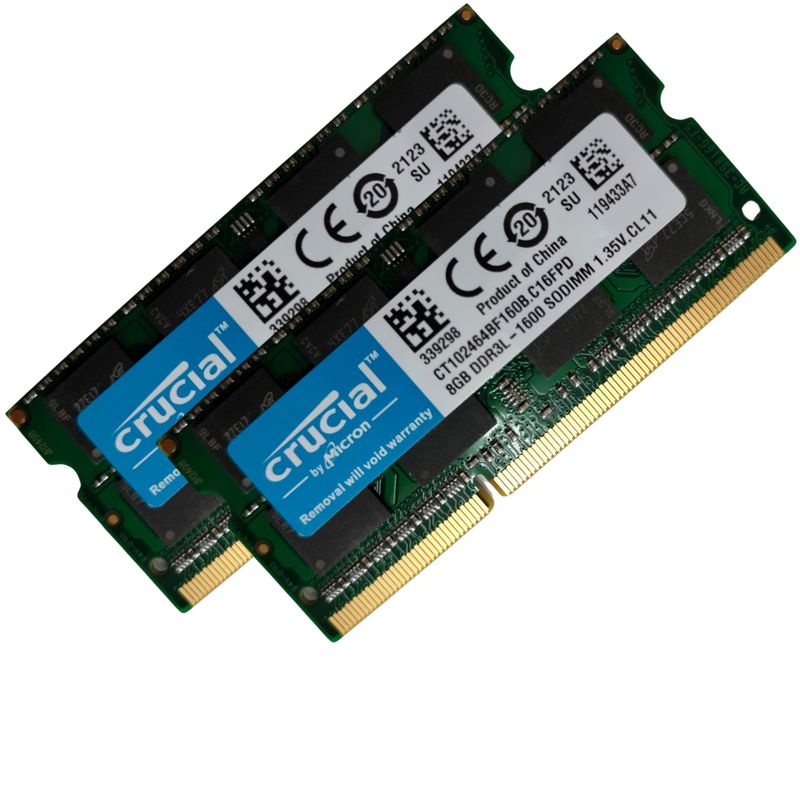 CRUCIAL - Kit Memoria Ram Ddr3 Crucial 16gb 2x8gb 1600mhz Portartil