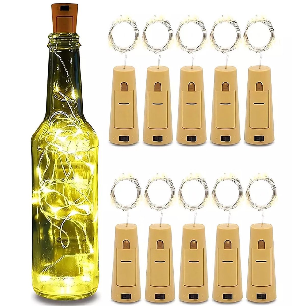 ONE PIXEL - Luces Led Guirnalda Con Corcho Para Botella Hada One Pixel X10