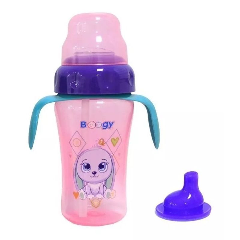GENERICO - Vaso Bebe Tetero Entrenador + Chupo Jugo Niña Rosa Ref21394