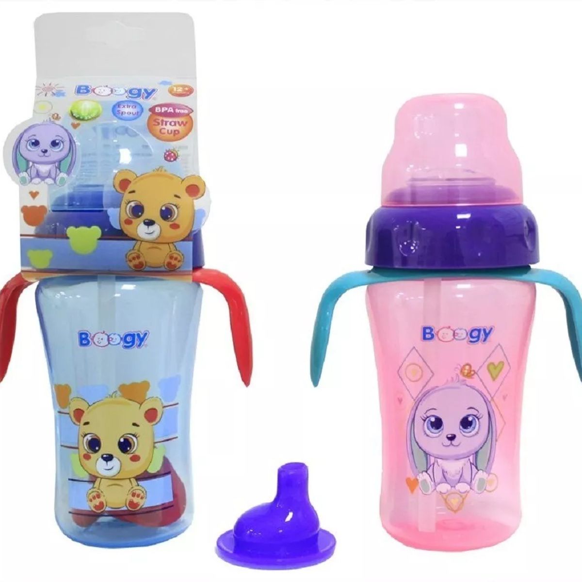 GENERICO - Vaso Bebe Tetero Entrenador + Chupo Jugo Niña Rosa Ref21394