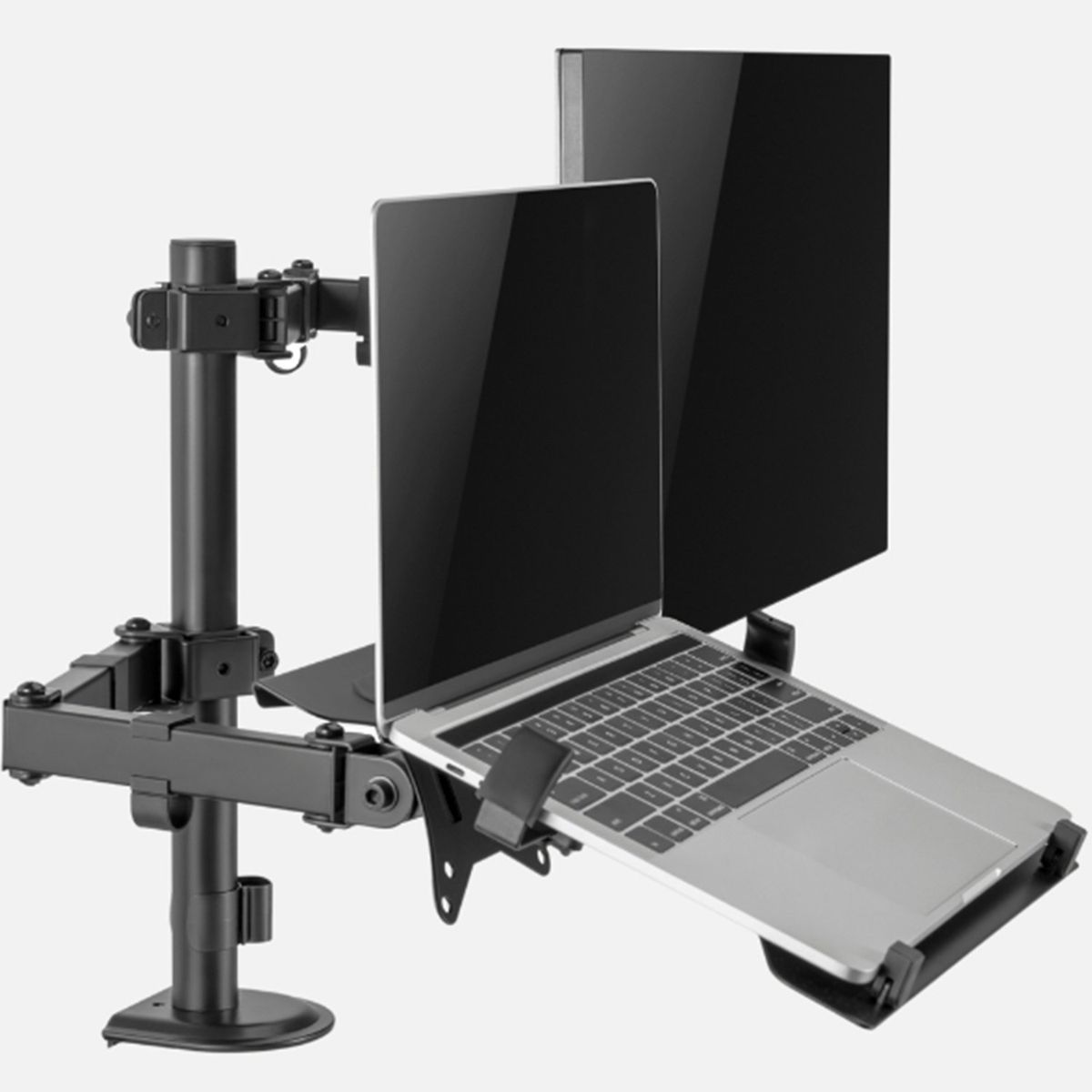 ONE PIXEL - Soporte Brazo Doble Para Monitor Notebook Escritorio Profesional