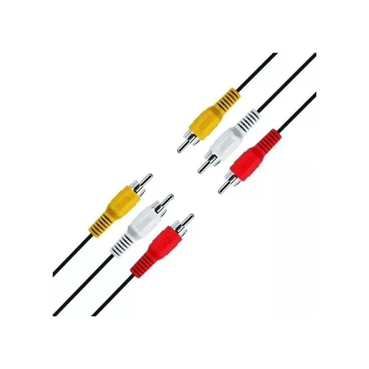 GENERICO - Cable Audio Y Video Rca 3x3 1.5 Metros