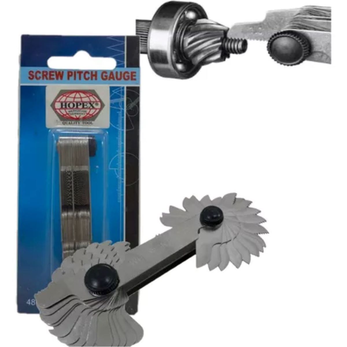 HOPE - Juego Calibrador Medidor Roscas 48pc 55°- 60° Profesional