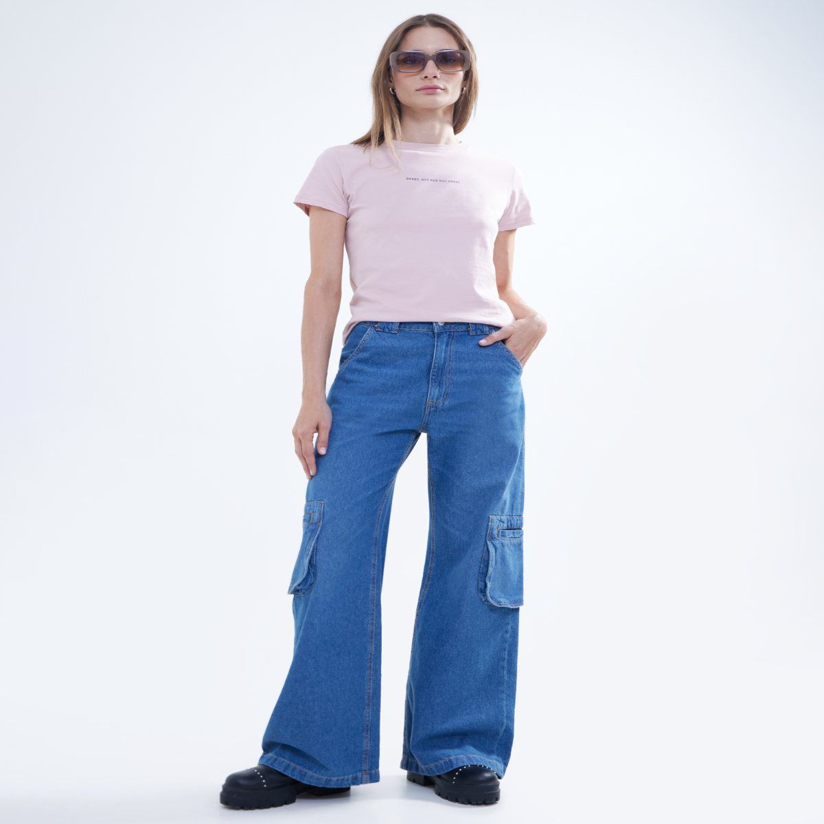 SEVEN SEVEN - Jean Para Mujer Wide-Leg Color Azul Medio Marca Seven Seven #28160818