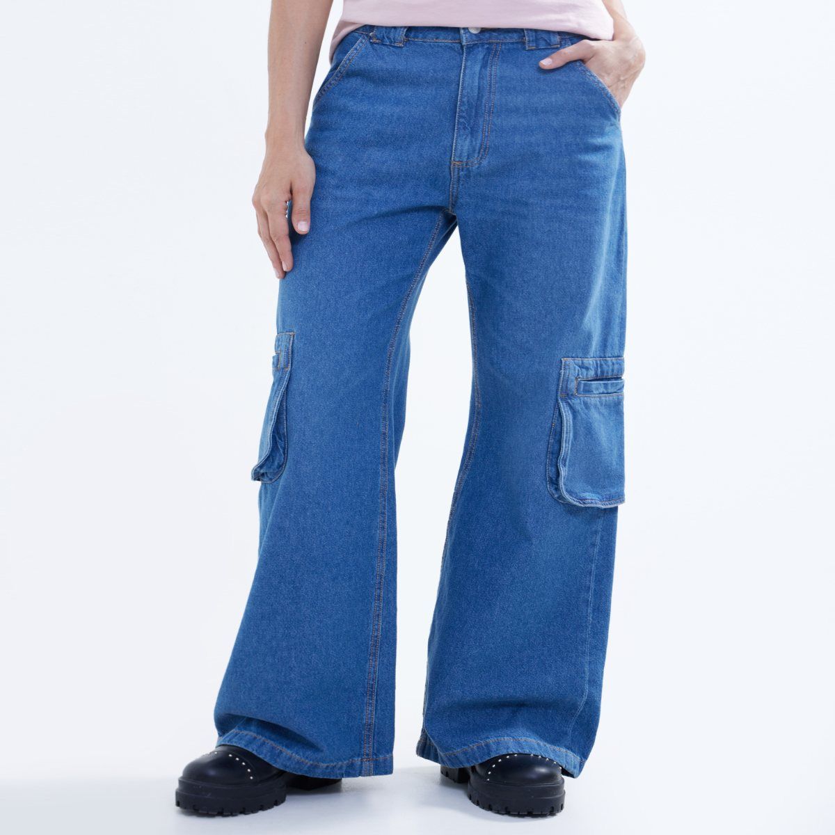 SEVEN SEVEN - Jean Para Mujer Wide-Leg Color Azul Medio Marca Seven Seven #28160818