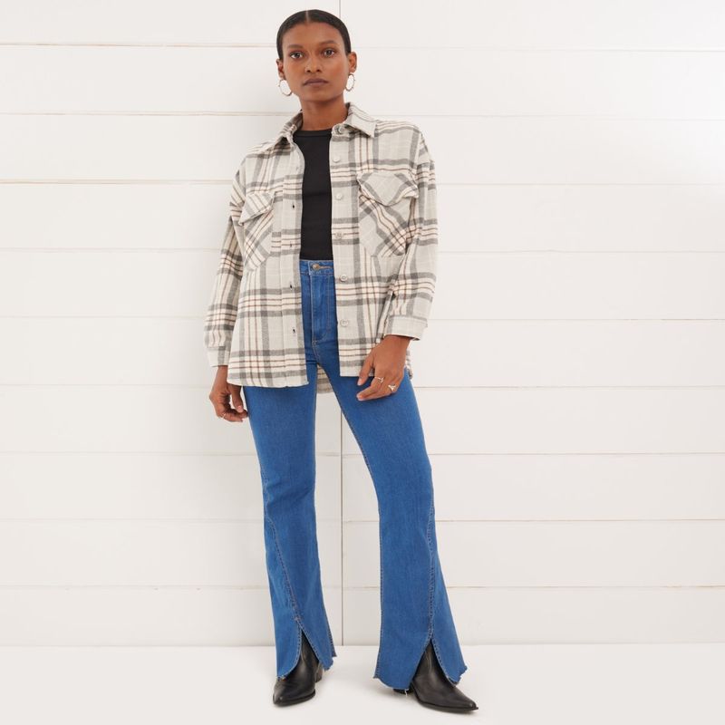 SEVEN SEVEN - Jean Para Mujer Flare Color Azul Medio Marca Seven Seven #28160717