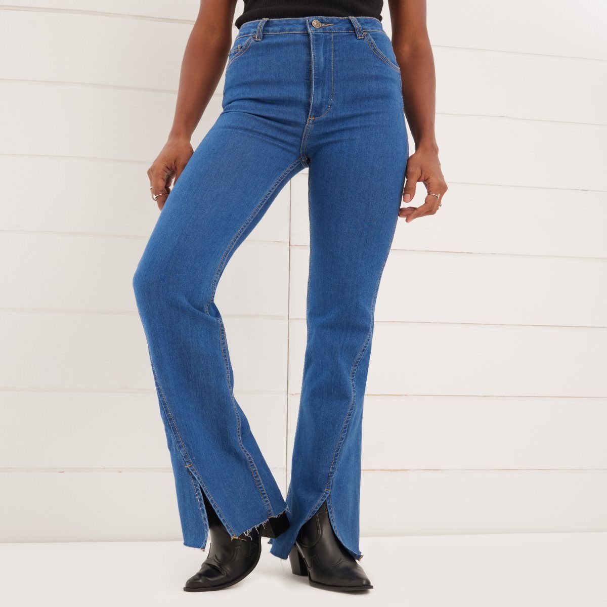 SEVEN SEVEN - Jean Para Mujer Flare Color Azul Medio Marca Seven Seven #28160717