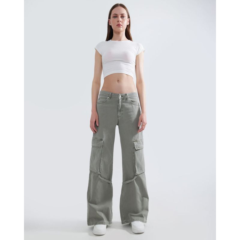 SEVEN SEVEN - Jean Para Mujer Wide-Leg Color Verde  Marca Seven Seven #28160865