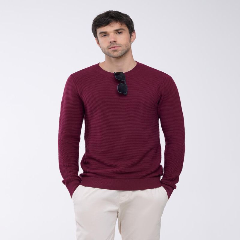 SEVEN SEVEN - Saco Para Hombre Cuello Redondo Color Vino Marca Seven Seven #45330222
