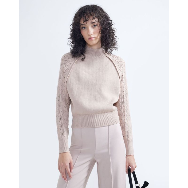 SEVEN SEVEN - Saco Para Mujer Cuello Alto O Cuello Tortuga Color Cafe  Marca Seven Seven #28330644