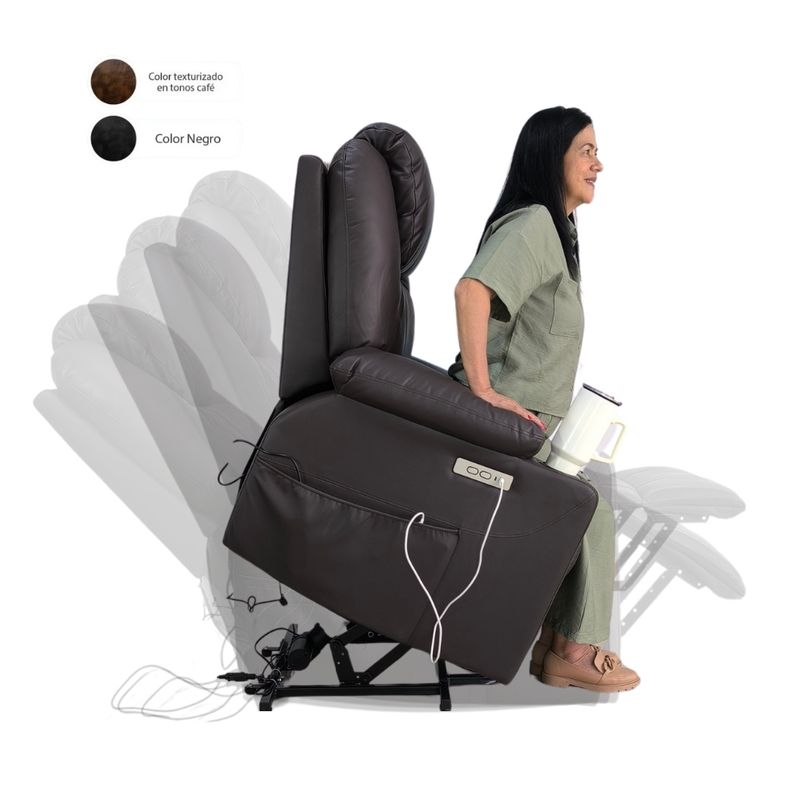 TV NOVEDADES - Sillón Elevador Masajeador Stand Up Couch Ultra Negro
