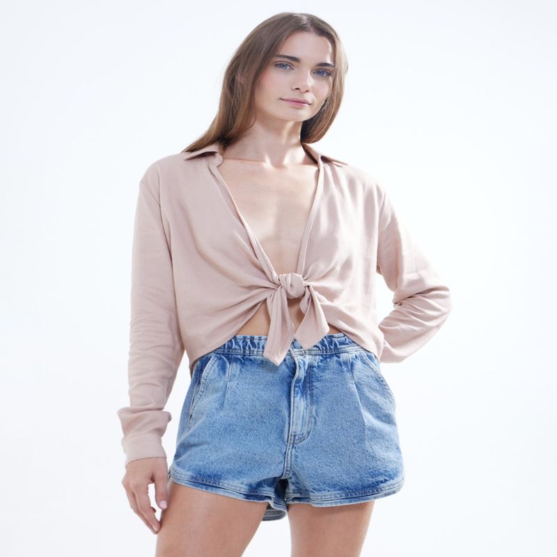 SEVEN SEVEN - Short Mujer Seven  Azul Algodón 28190941-581