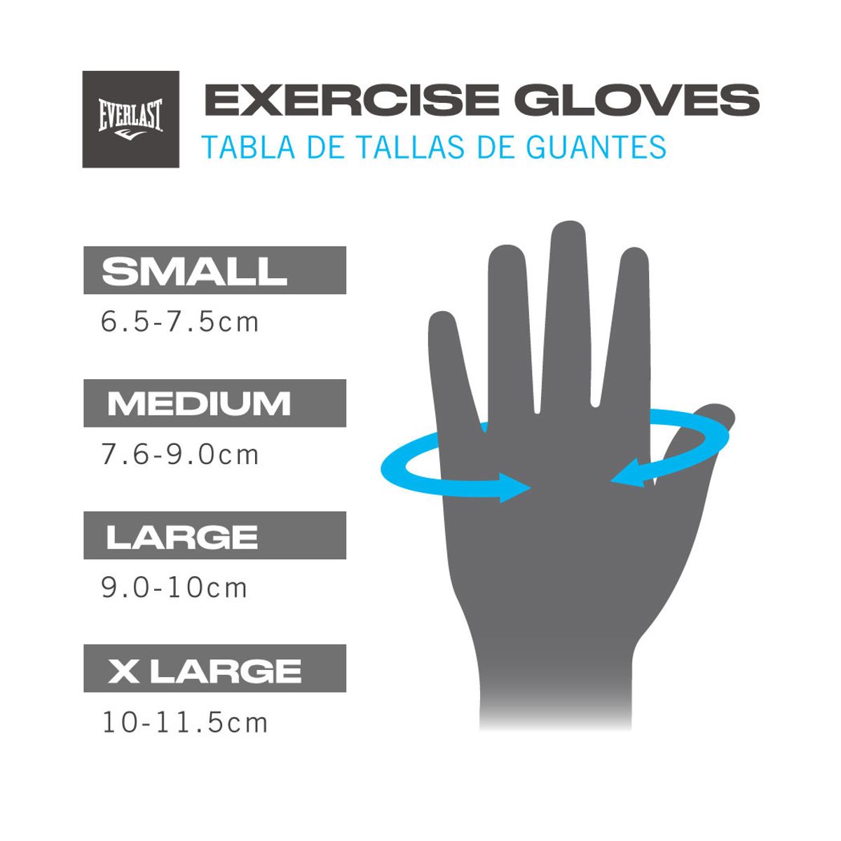 EVERLAST - Guantes De Pesas S Para Gimnasio Breeze Everlast Negro
