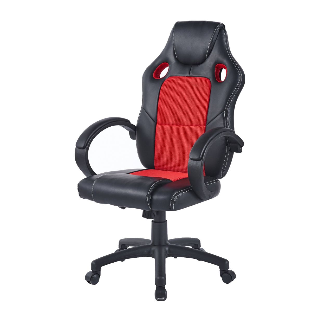 AKIVOY - Silla Gamer Doom En Cuero Sintetico Color Negro Roja