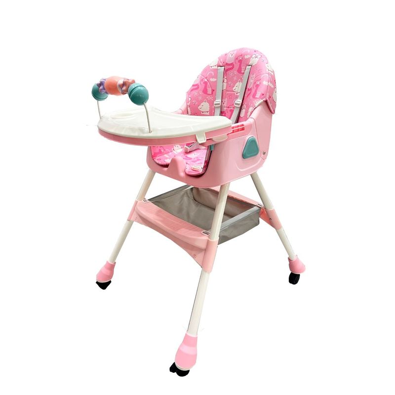 EBABY - Silla Comedor Plegable Bebé Dos Alturas Ebaby Fucsia