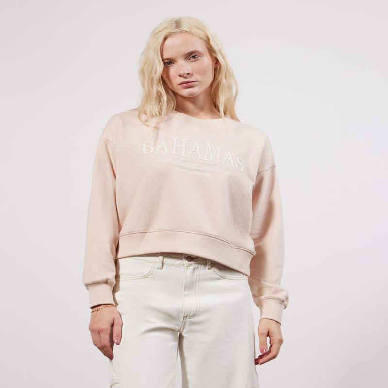 SEVEN SEVEN - Buzo Para Mujer Cuello Redondo Color Beige Marca Seven Seven #28060430