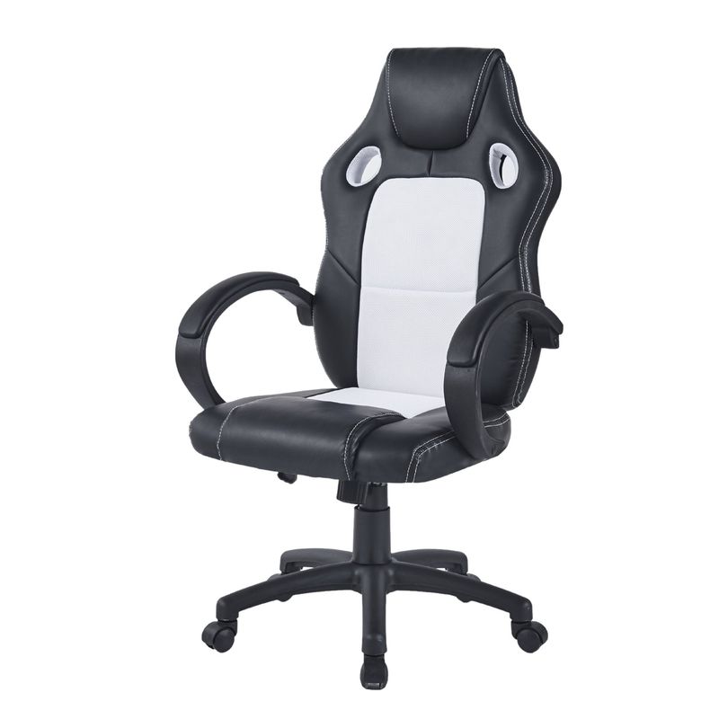 AKIVOY - Silla Gamer Doom En Cuero Sintetico Color Blanca
