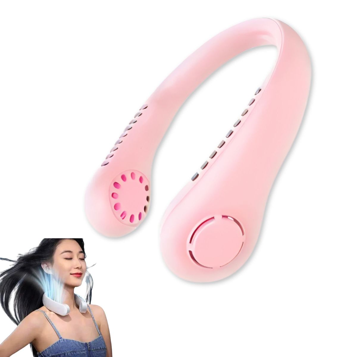 GENERICO - Mini Ventilador Portatil De Cuello Recargable Mano Portable