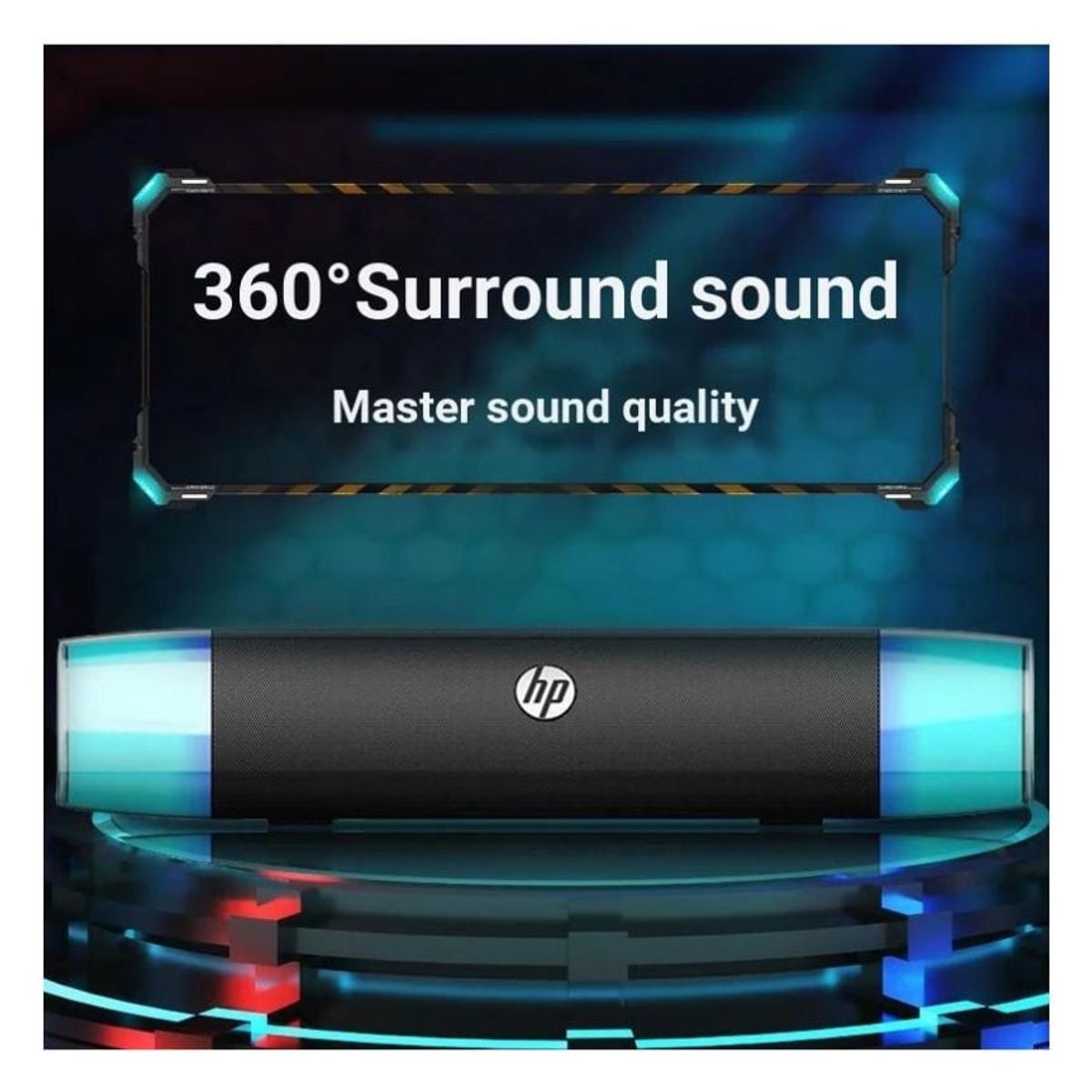 HP - Barra De Sonido HP Bluetooth Altavoz PC Portatil RGB Multimedia
