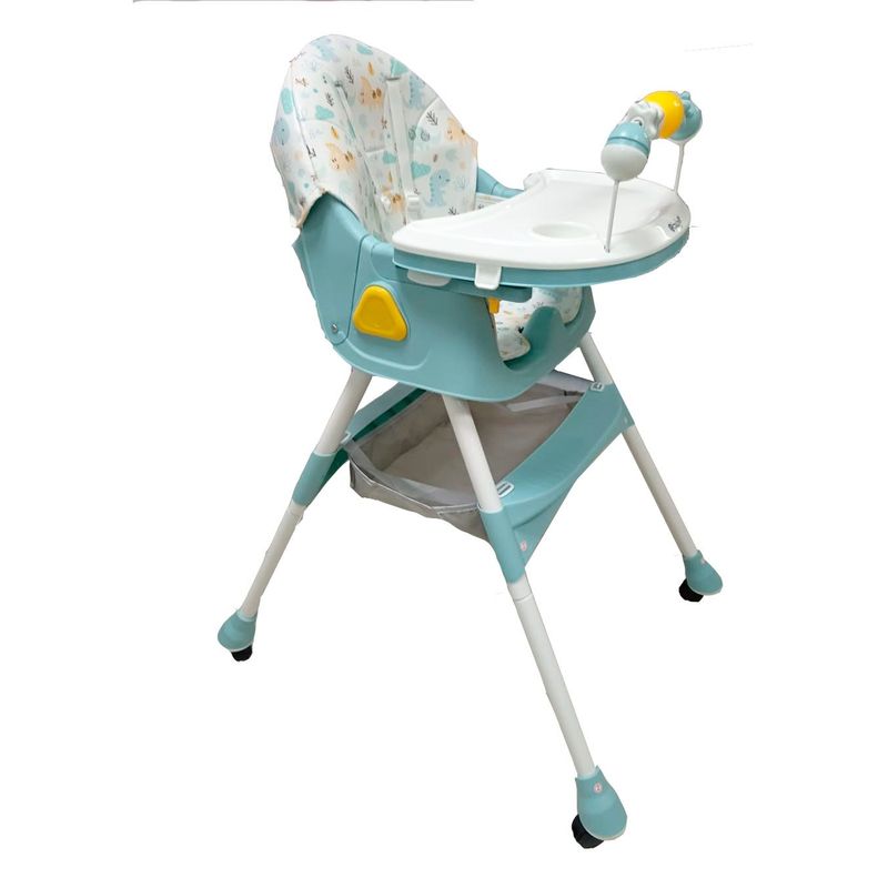EBABY - Silla Comedor Plegable Bebé Dos Alturas Ebaby Verde