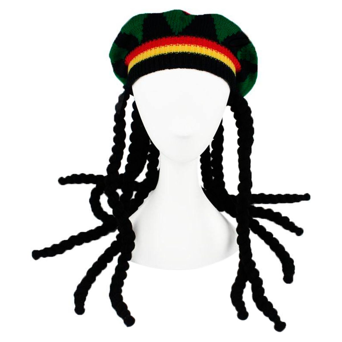 GENERICO - Gorro Peluca Rastas Reggae Disfraz Sombrero Disfraz Jamica