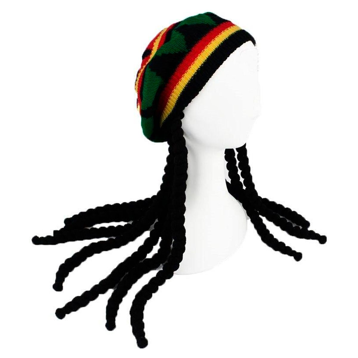 GENERICO - Gorro Peluca Rastas Reggae Disfraz Sombrero Disfraz Jamica
