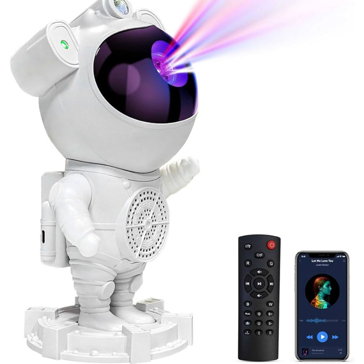 GENERICO - Proyector Astronauta Nebulosa De Luces Con Control Remoto