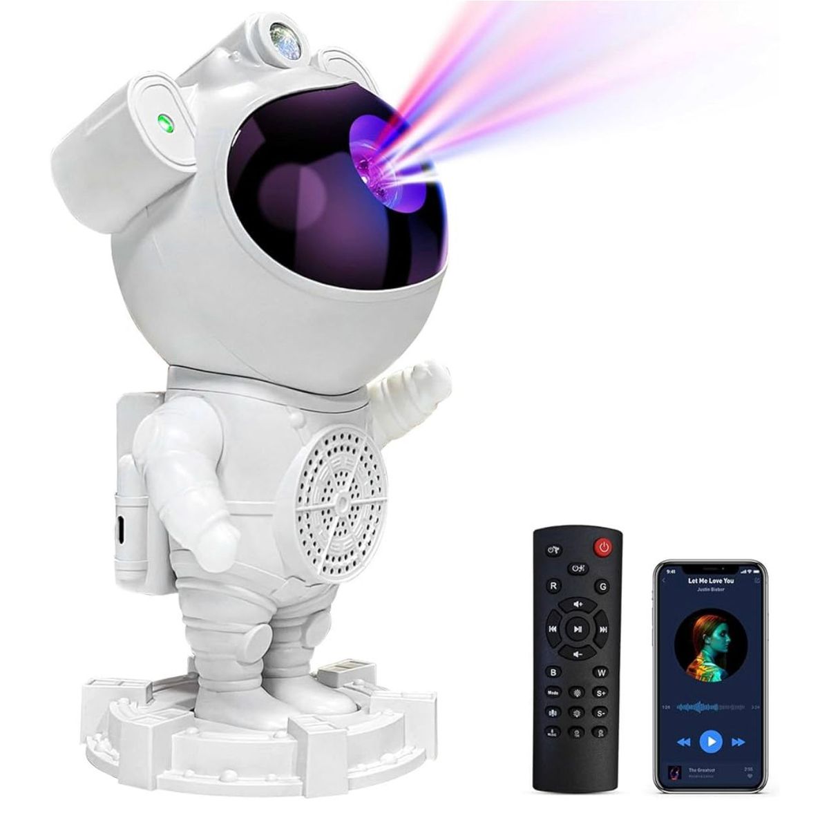 GENERICO - Proyector Astronauta Nebulosa De Luces Con Control Remoto